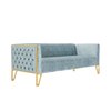 Manhattan Comfort Vector Sofa in Ocean Blue and Gold SF008-OB